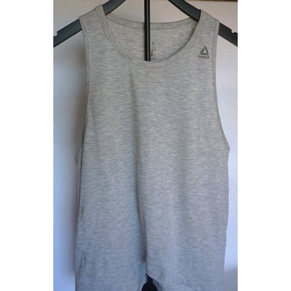 Reebok Speedwick Heathered Grey Racerback‎ Athletic Tank Top Women Large